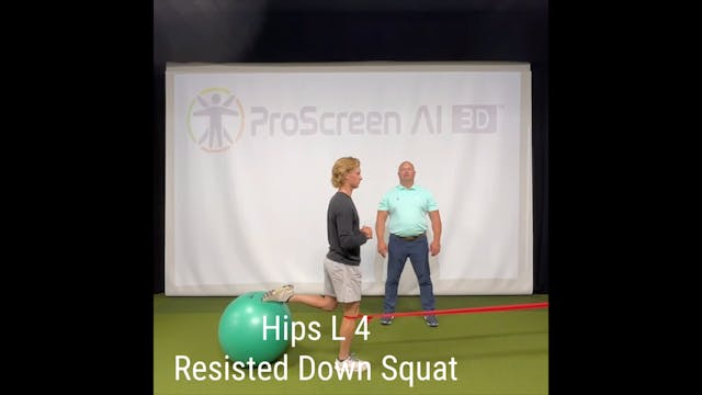 L4 - Hips - Resisted Down Squat