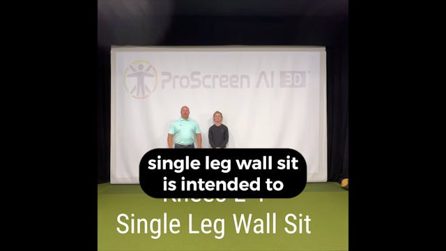 L4 - Knees - Single Leg Wall Sit