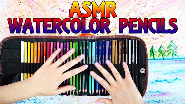 ASMR Watercolor Pencils, Relaxing Paint Sounds