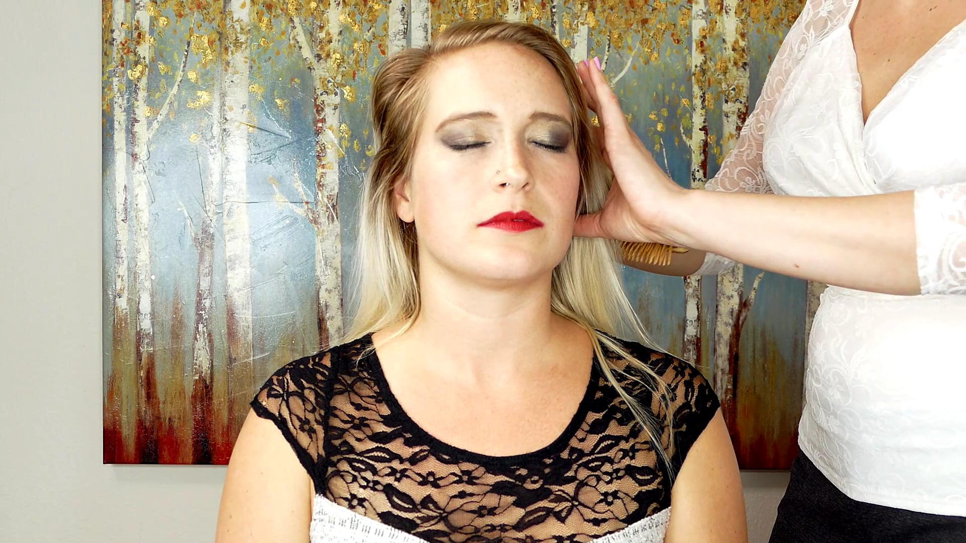 ASMR Hair Sounds Corrina & Rebecca – Relaxing Brushing and Scratching