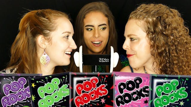 3 Girls ASMR Eating Candy Pop Rocks