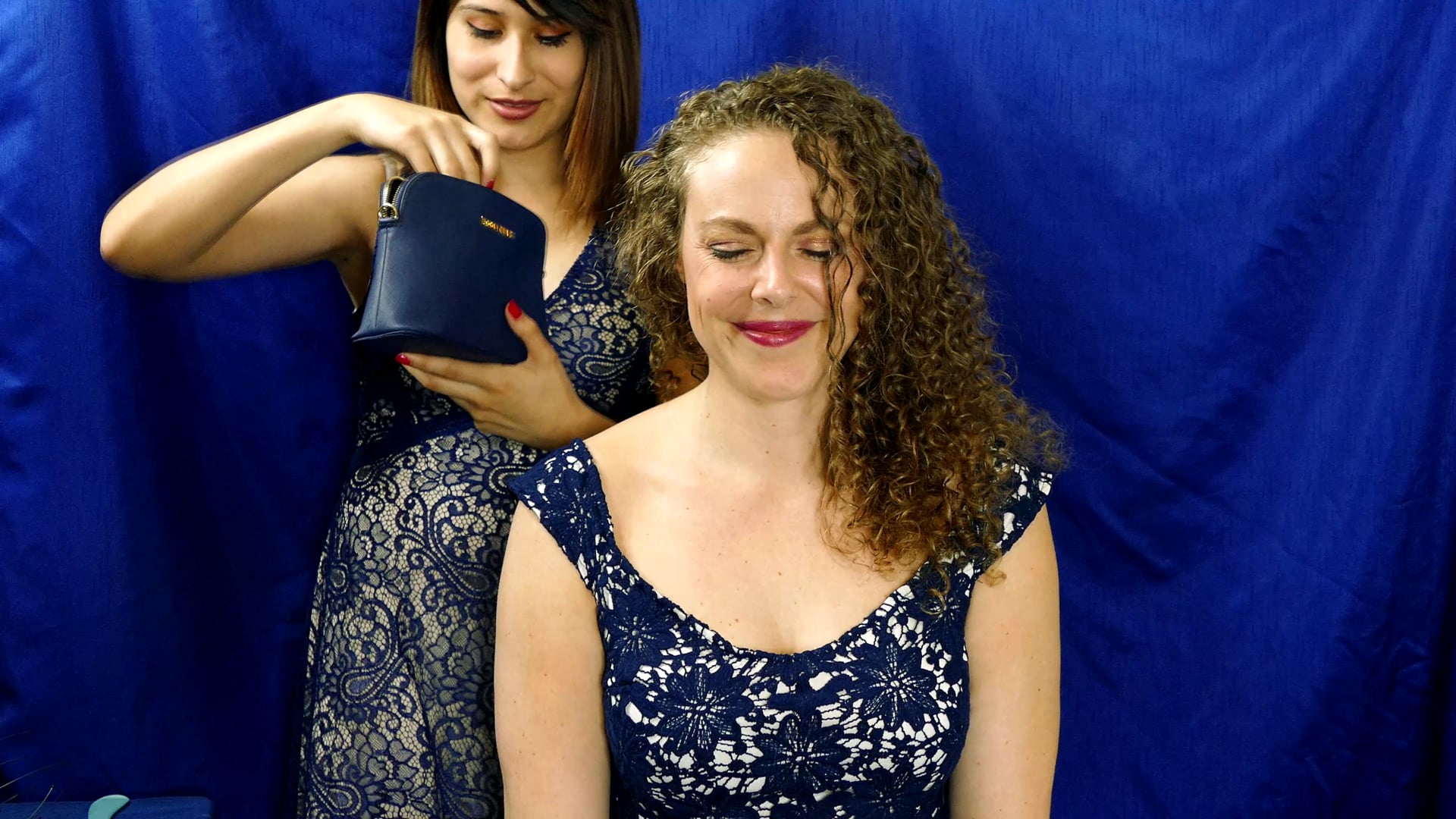 Super Curly Hair Sounds and Face Brushing ASMR w/ Corrina Rachel And Lori