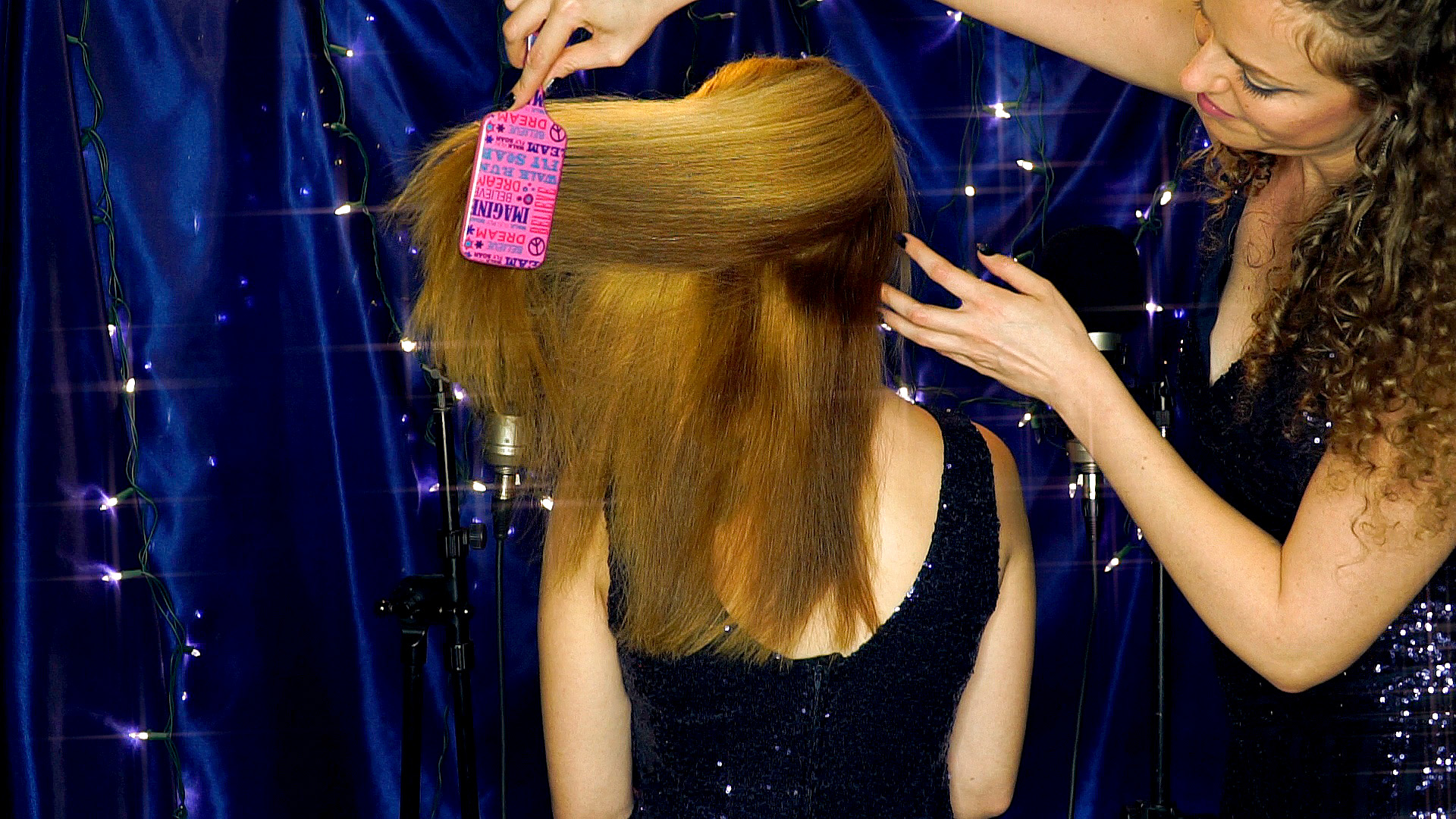 Starry Night Hair Brushing Back with Adrienne