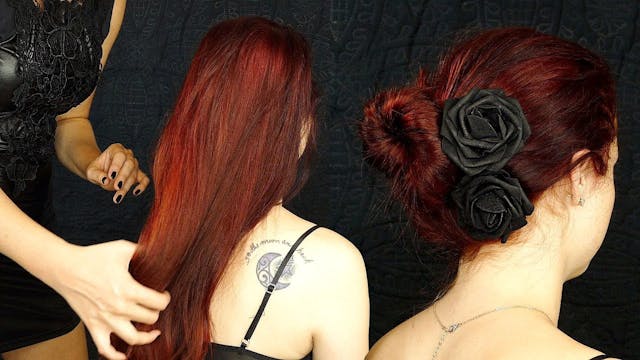 ASMR Scalp Massage, Black Roses Hair ...