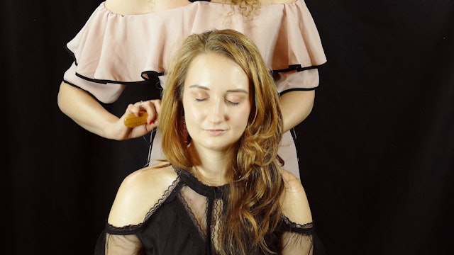 Relaxing Hair Brushing & Scalp Massage With Kristin & Corrina