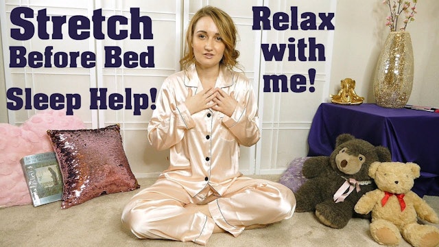 This Will Help You Sleep! Easy Stretches Before Sleep w/ Kristin
