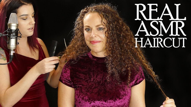 Real ASMR Haircut, Professional Hair Stylist Cuts Corrina's Hair