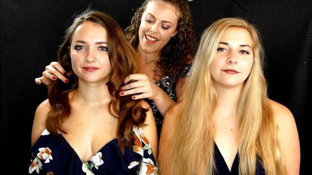 Double Scalp Massage Hair Brushing With Corrina, Lucy & Maddison