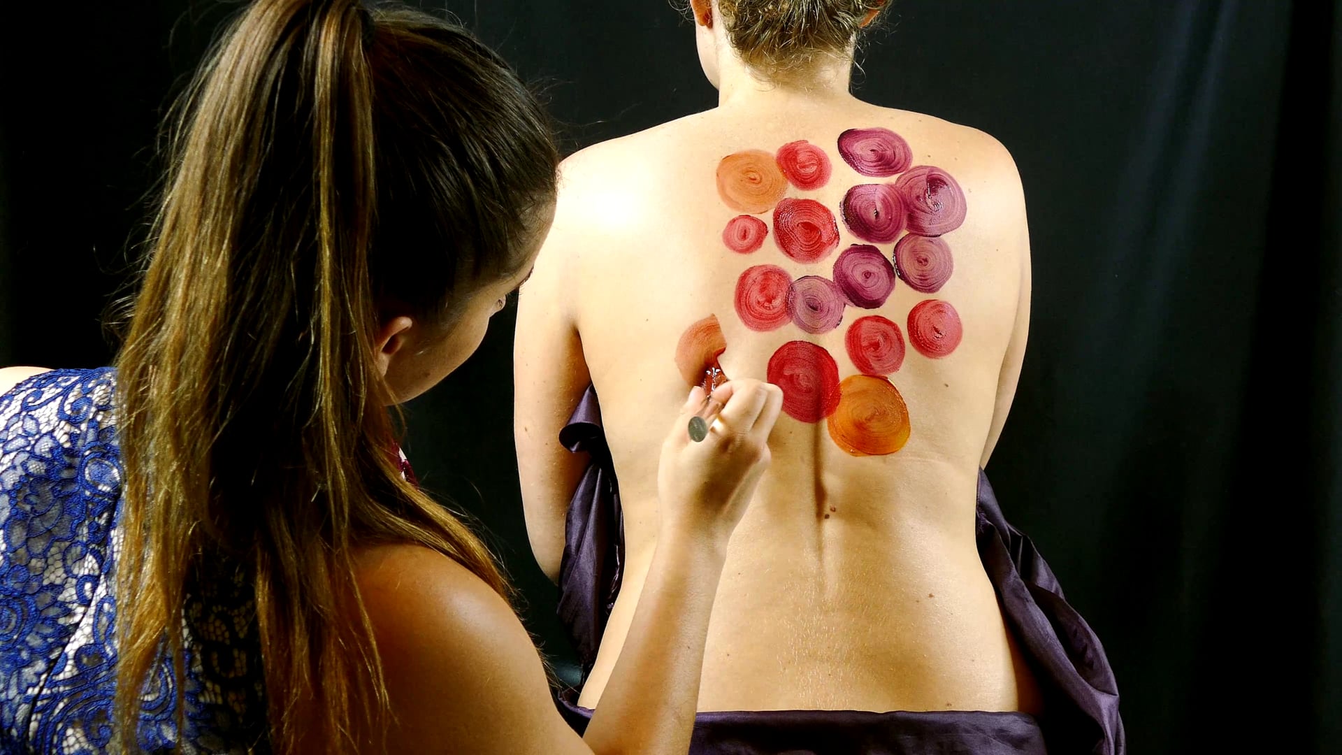 Super Relaxing Back Painting With Nico & Corrina