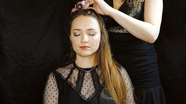 ASMR Flowers in Lucy's Hair - Hair Brushing, Hair Styling