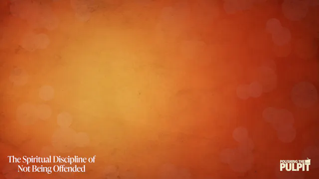 The Spiritual Discipline of Not Being...