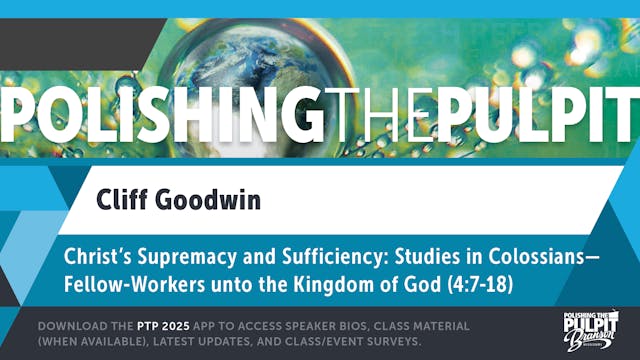 Christ's Supremacy and Sufficiency: C...