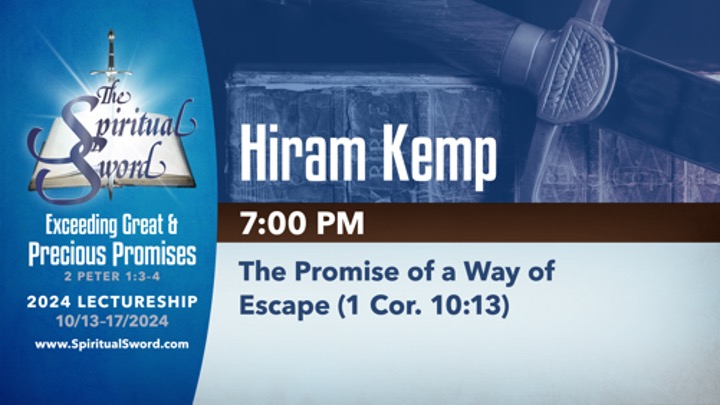 The Promise of a Way of Escape (1 Cor. 10:13) | Hiram Kemp