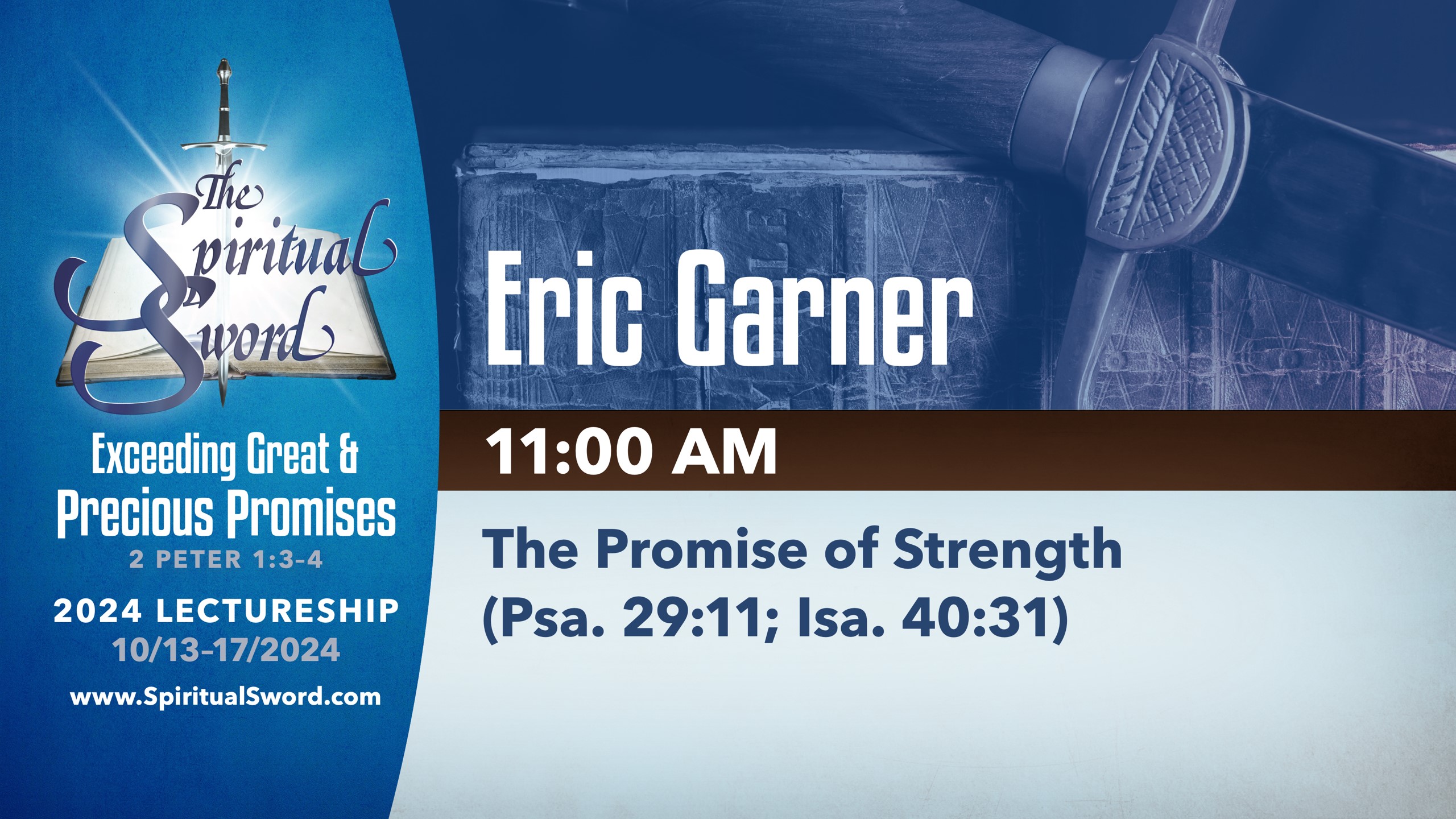 The Promise of Strength (Psa. 29:11; Isa. 40:31) | Eric Garner