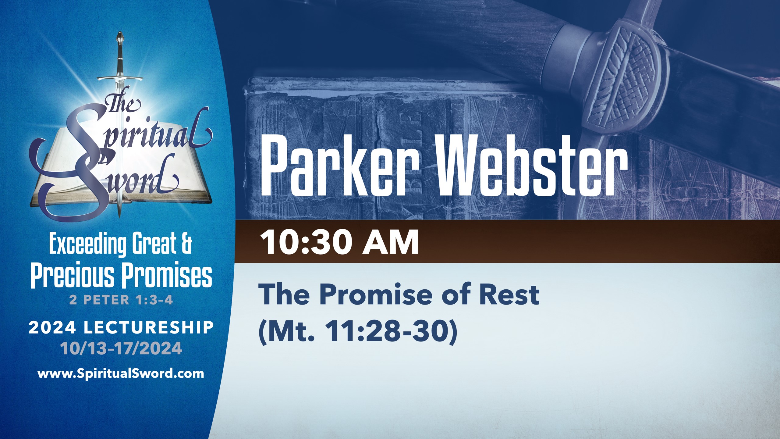 The Promise of Rest (Mt. 11:28-30) | Parker Webster