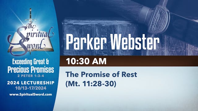 The Promise of Rest (Mt. 11:28-30) | ...