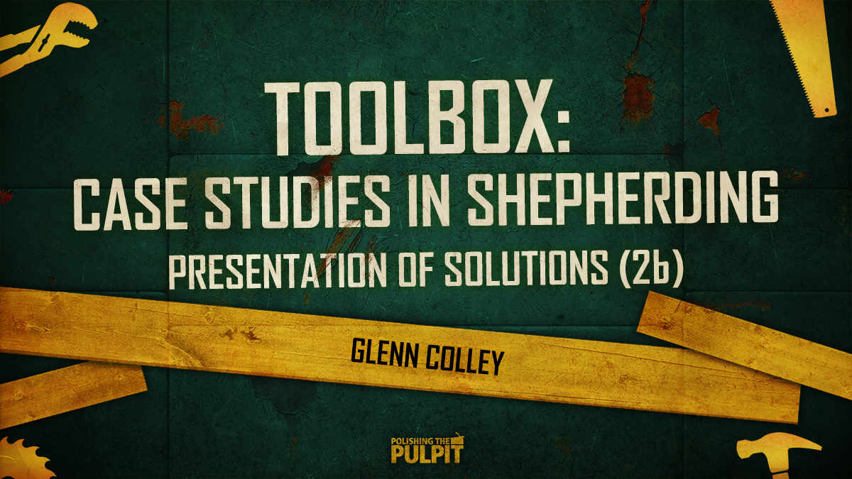 Case Studies in Shepherding - Presentation of Solutions (2b) | Glenn Colley
