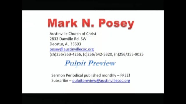 Mark Posey: Sermon Outlines You Will ...