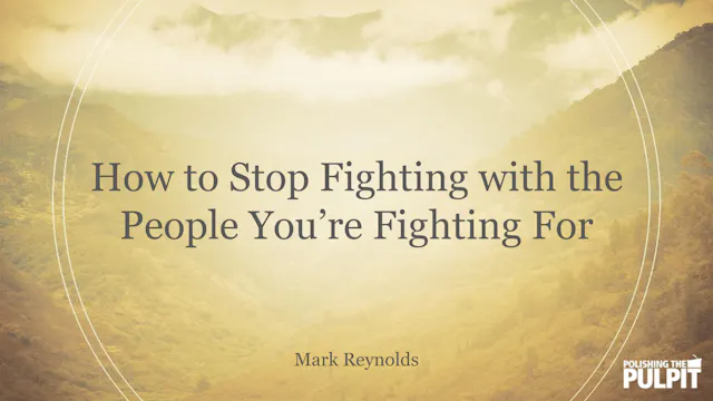 How to Stop Fighting with the People ...
