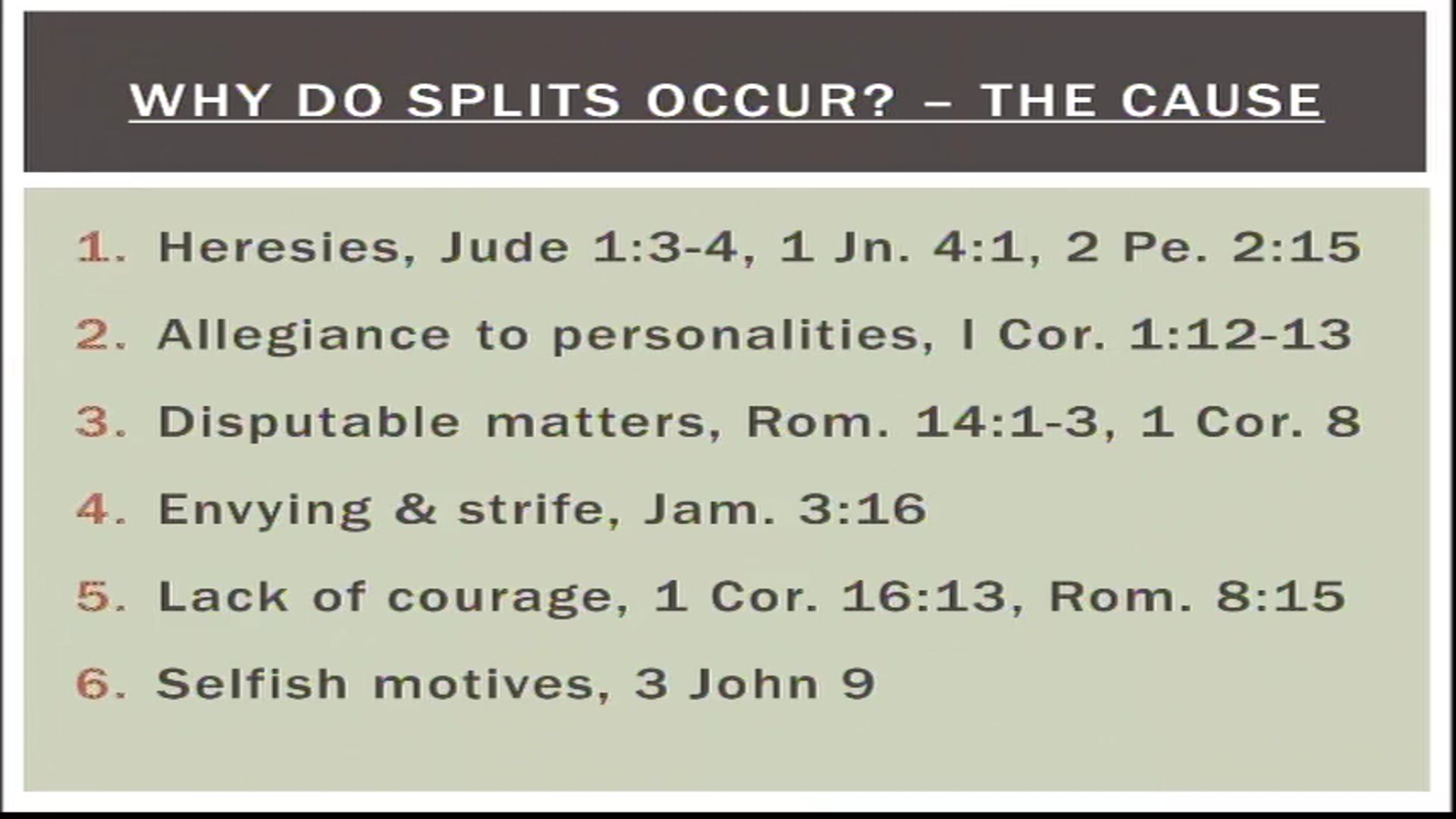 Gene Cooper: Dealing with a Congregational Split