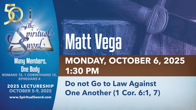 Do not Go to Law Against One Another ...