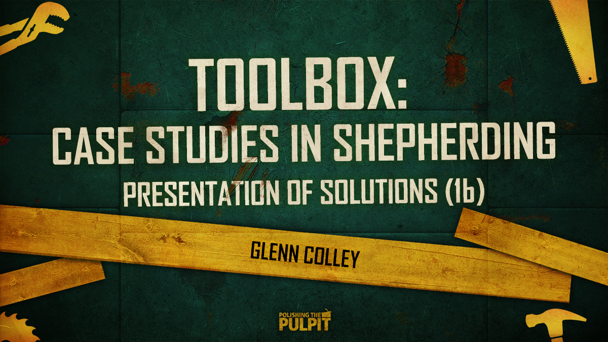 Case Studies in Shepherding - Presentation of Solutions (1b) | Glenn Colley