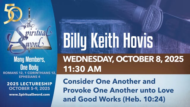 Consider One Another & Provoke One An...