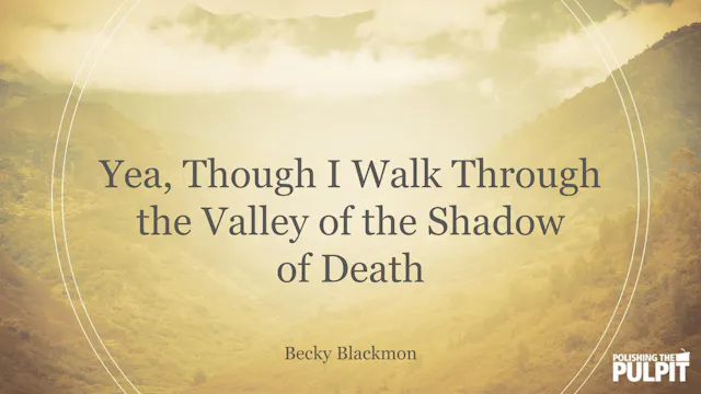 Yea, Though I Walk Through The Valley...