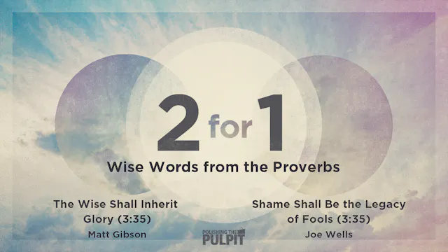 Wise Words from the Proverbs - Shame ...