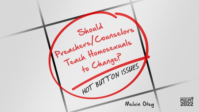 Should Preachers/Counselors Teach Hom...