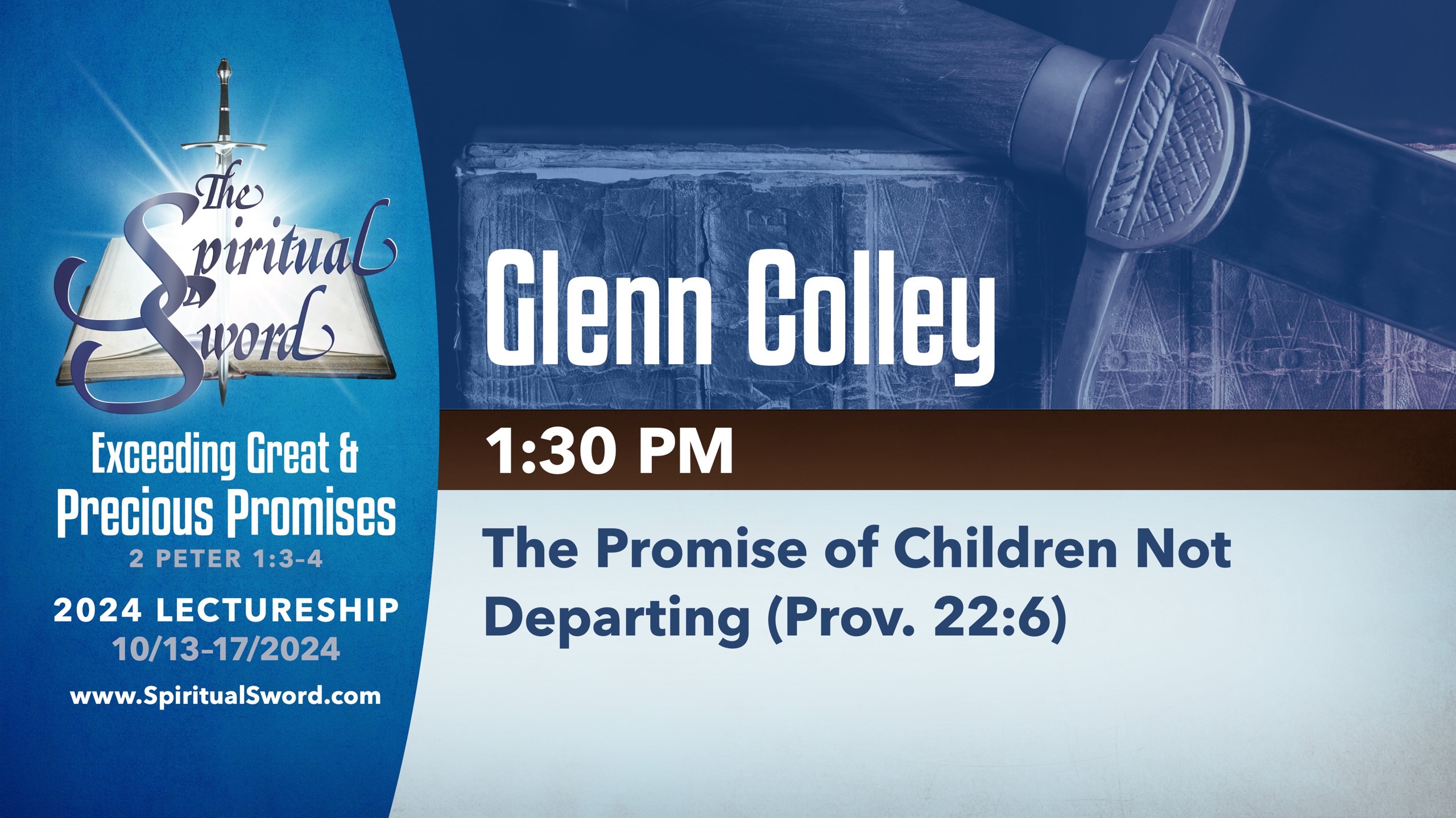The Promise of Children Not Departing (Prov. 22:6) | Glenn Colley