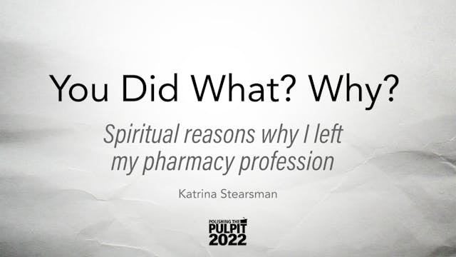 You did what?! Why?! Spiritual reason...