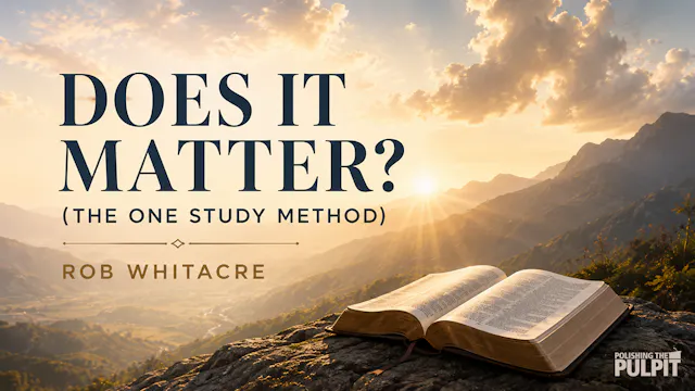 Does It Matter? (The One Study Method...