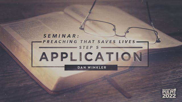 Seminar: Preaching That Changes Lives...