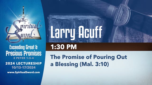 The Promise of Pouring Out a Blessing...