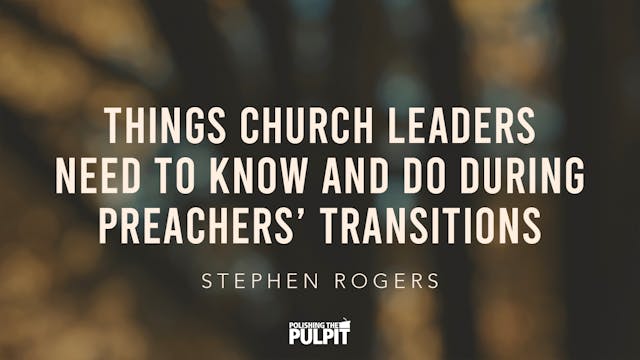 Things Church Leaders Need To Know an...