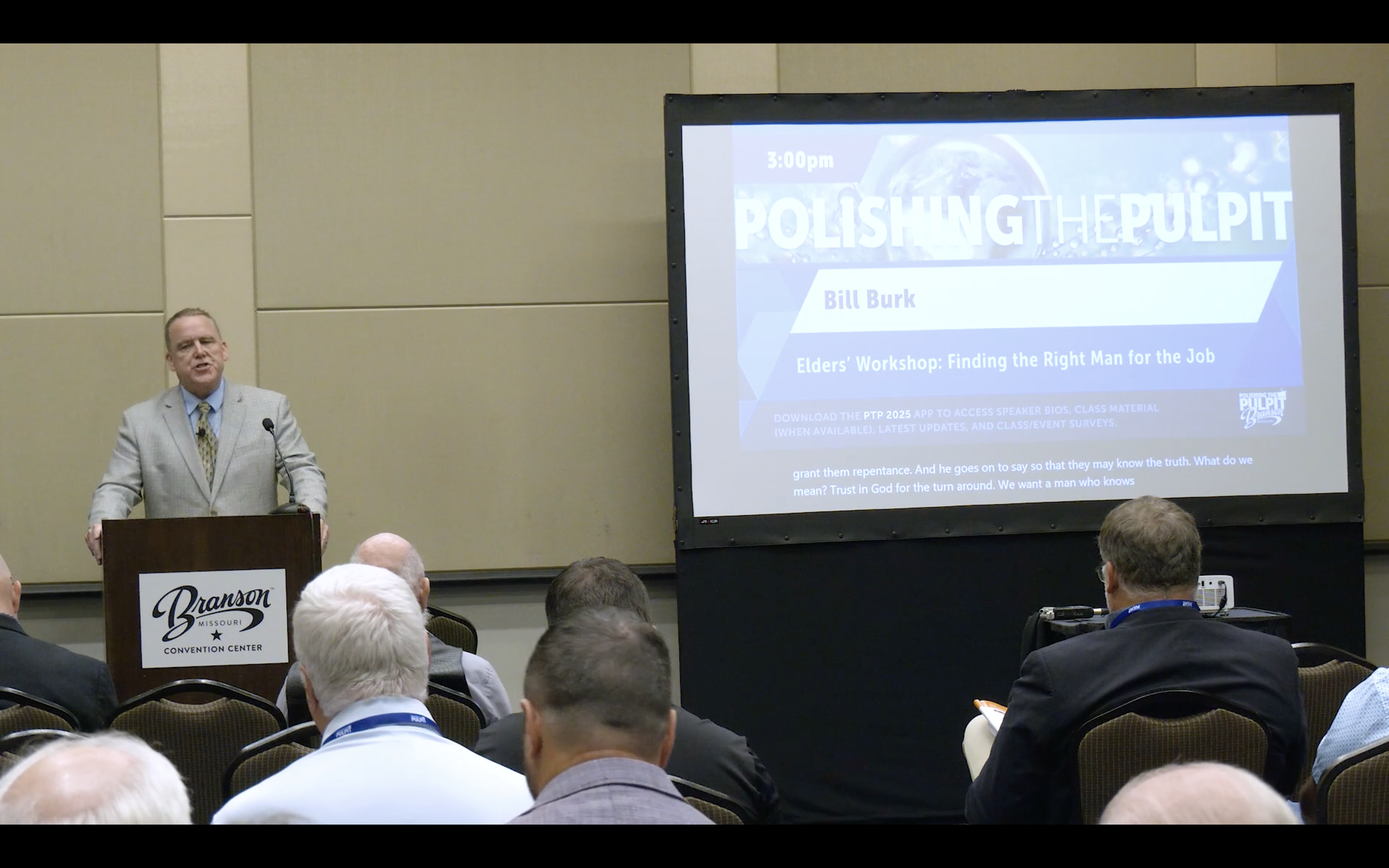Elders' Workshop: Finding the Right Man for the Job | Bill Burk
