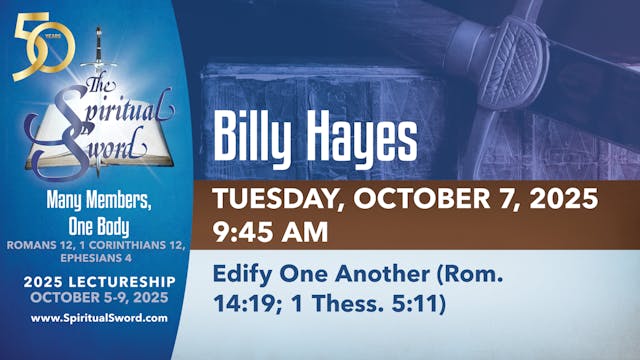 Edify One Another (Romans 14:19; 1 Th...