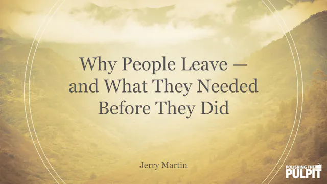 Why People Leave and What They Needed...