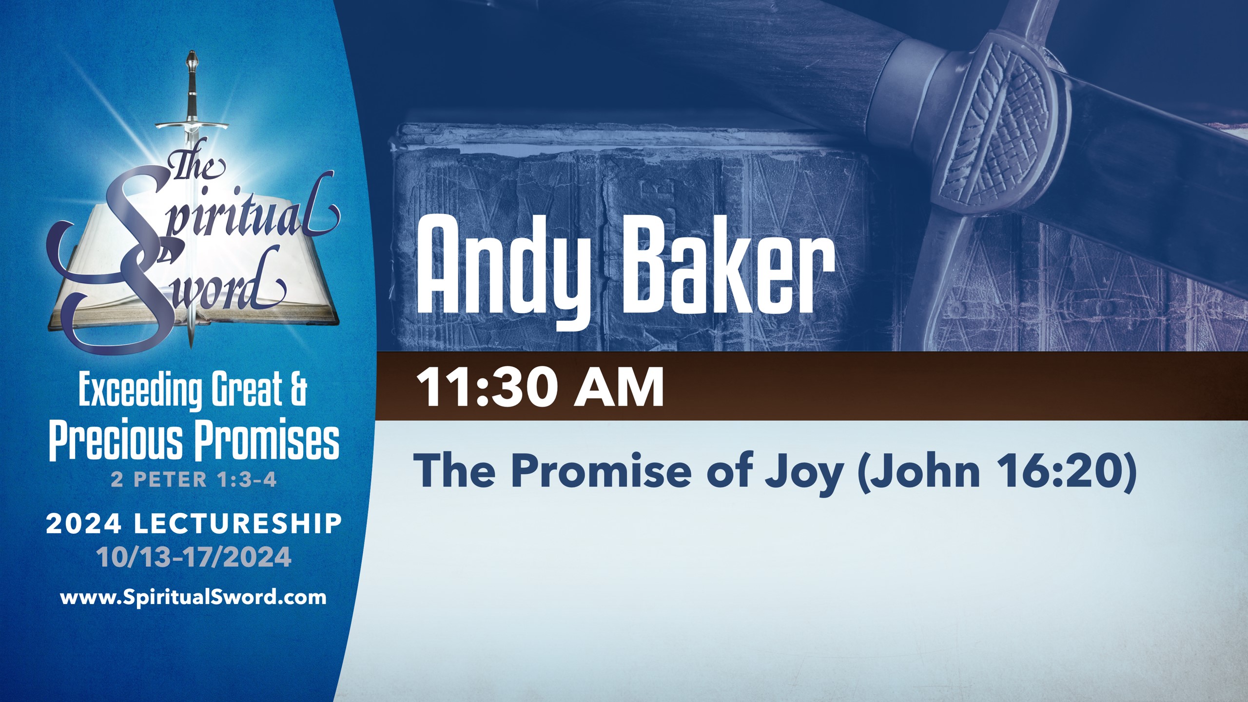 The Promise of Joy (John 16:20) | Andy Baker