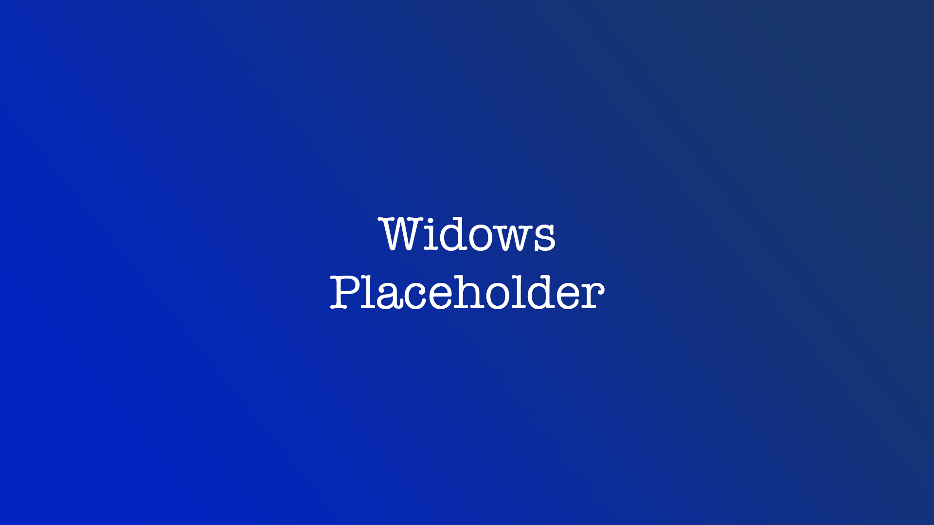 Widows