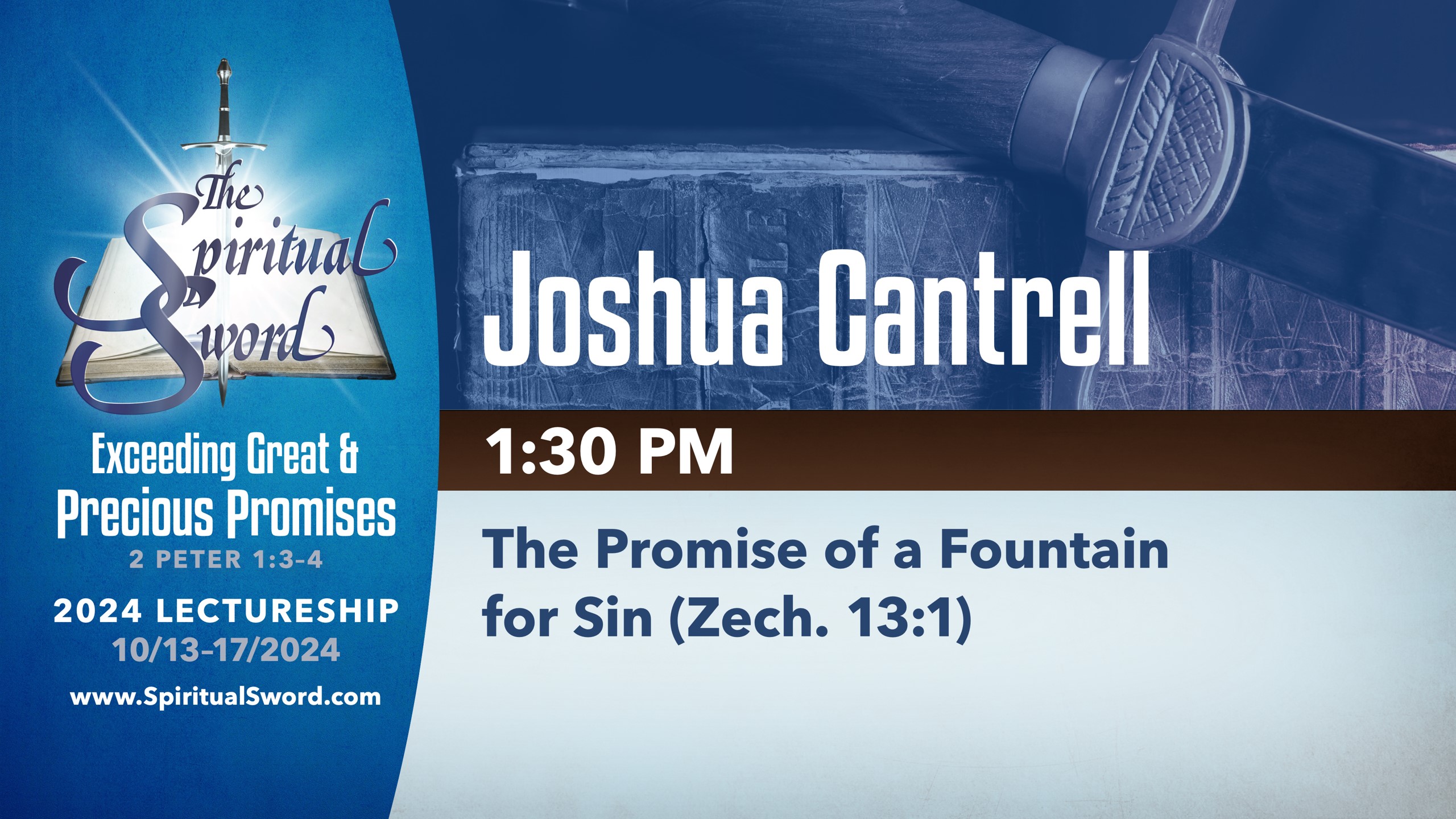 The Promise of a Fountain for Sin (Zech. 13:1) | Joshua Cantrell