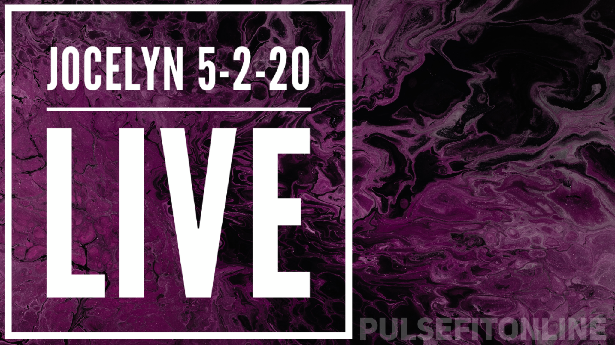Jocelyn "LIVE stream set list" from 5-2-20