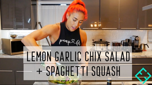 Lemon Garlic Chicken Salad + Spag Squash