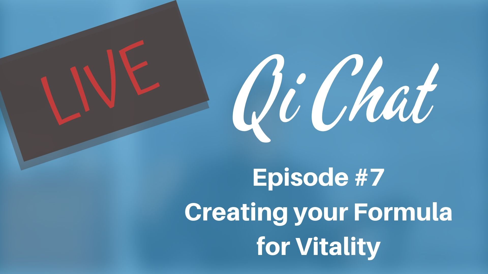 Oct 2019 Qi Chat - Finding your Formula (82 mins)