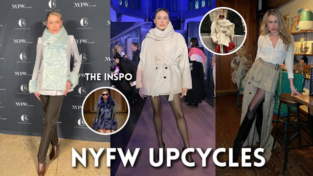 THRIFTING + UPCYCLING my NYFW looks!