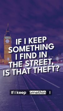 Can I keep something I find in the st...