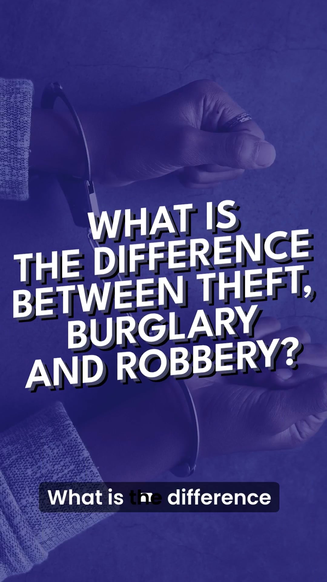 What is the difference between burglary, robbery and theft?