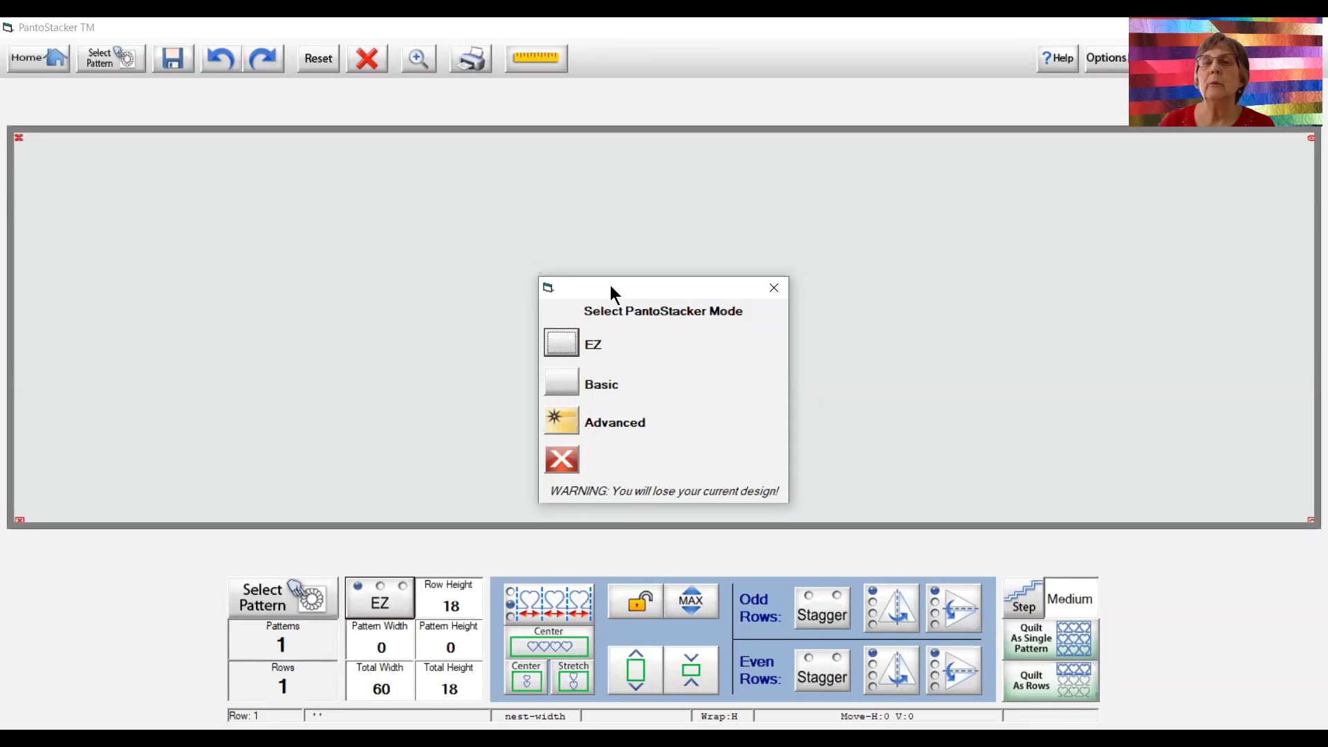 Selecting the Right Panto Mode - EZ, Basic or Advanced