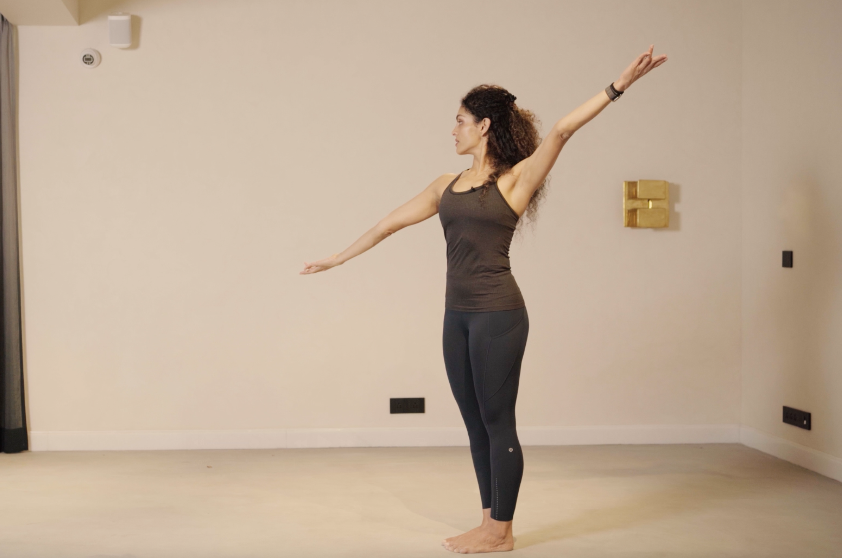 Arms into a torqued diagonal 